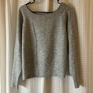 Women's Sparkly Gray Sweater